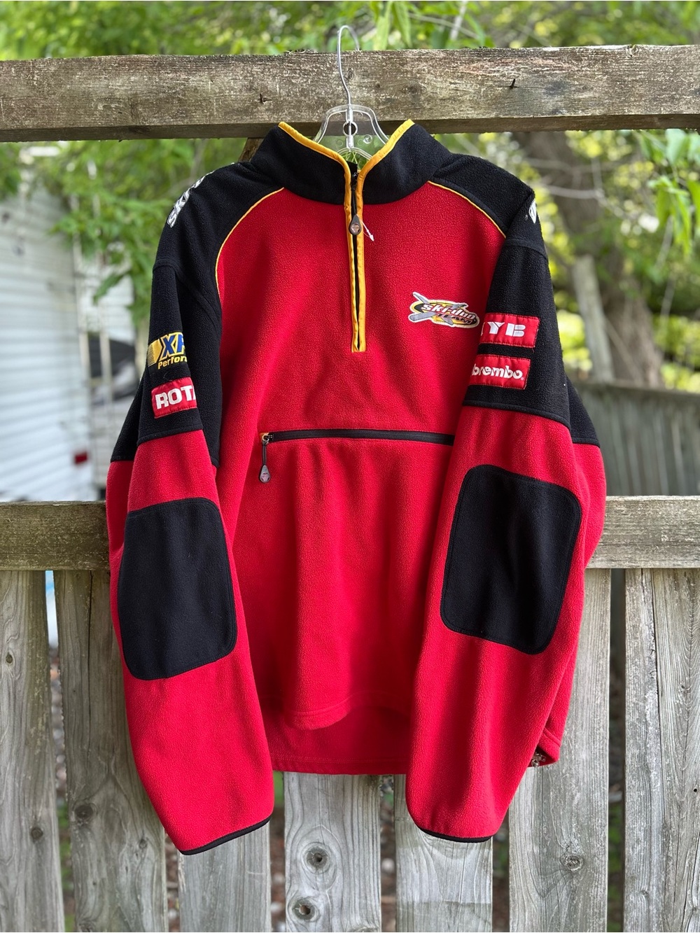 Half-Zip Fleece Pullover with Contrast Trim